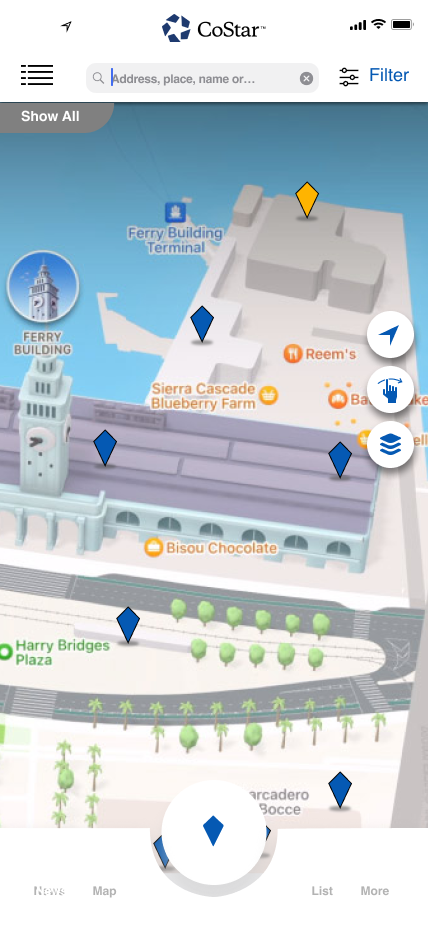 Map — San Francisco overview, white interface